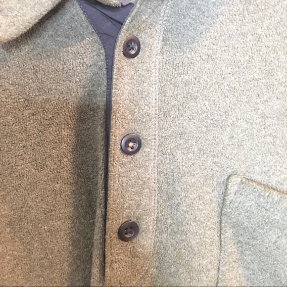Vintage L.L. Bean Half Button Pullover Fleece Sweatshirt Dark Green Size XL - Picture 3 of 6